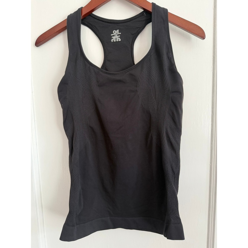 90 Degree by Reflex Tank Top Womens S Black Racerback Seamless Athletic Yoga